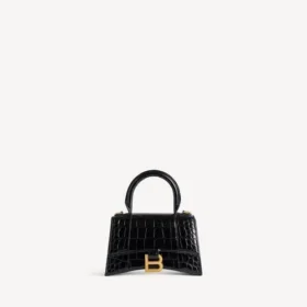 Damen-Handtasche „Hourglass“ XS in Schwarz