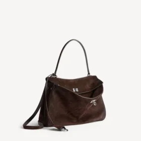 Damen-Handtasche „Rodeo“ in mittelgroßer Ausführung in Hell-Espresso