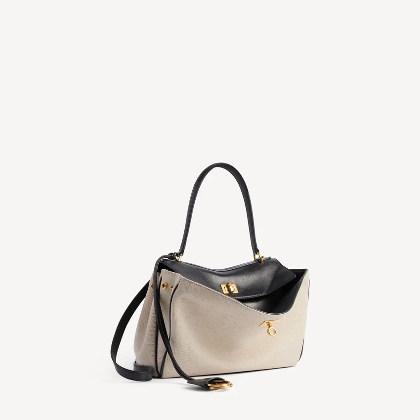 Damen-Handtasche „Rodeo“ klein in Beige/Schwarz Damen-Handtasche „Rodeo“ klein in Beige/Schwarz