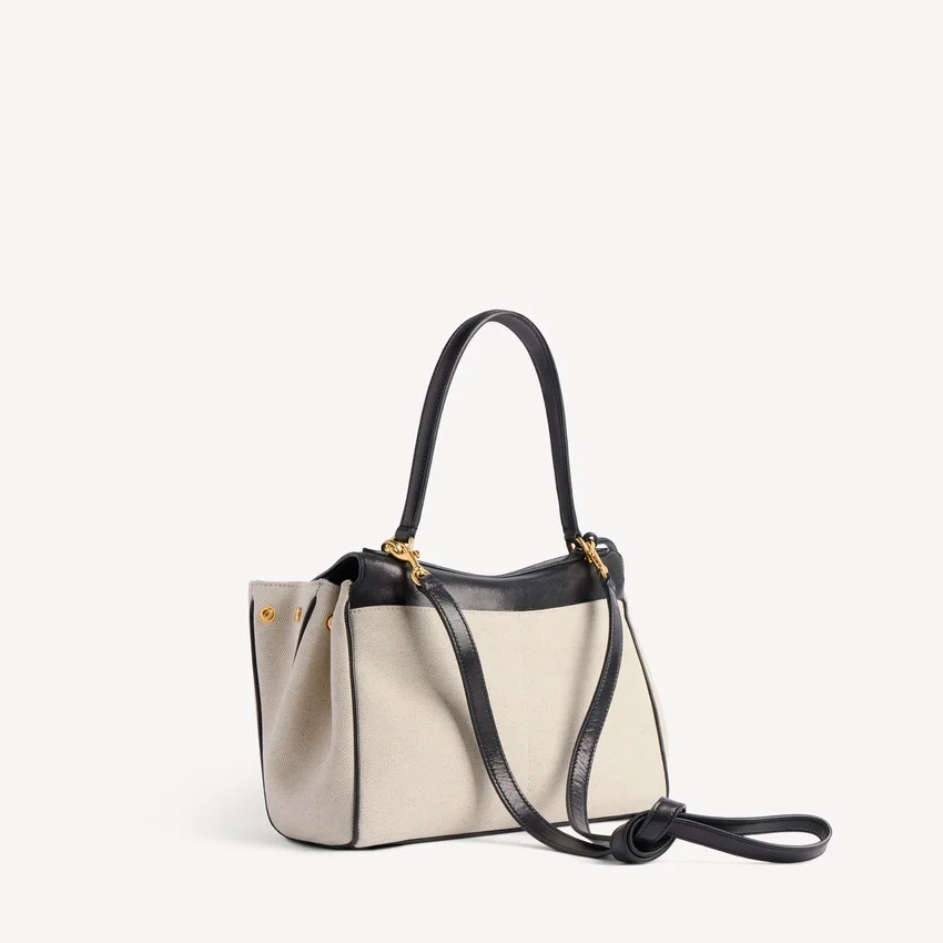 Damen-Handtasche „Rodeo“ klein in Beige/Schwarz Damen-Handtasche „Rodeo“ klein in Beige/Schwarz