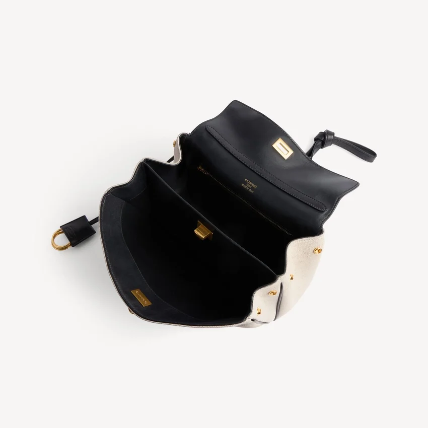 Damen-Handtasche „Rodeo“ klein in Beige/Schwarz Damen-Handtasche „Rodeo“ klein in Beige/Schwarz