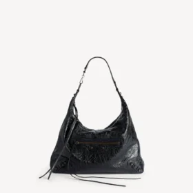 Damen-Hobo-Tasche „Le City“ in Schwarz, mittelgroß