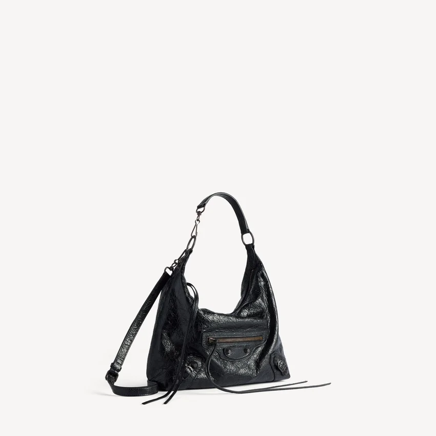 Damen-Hobo-Tasche „Le City“ klein in Schwarz Damen-Hobo-Tasche „Le City“ klein in Schwarz
