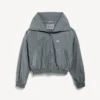 Damen-Jacke mit hohem Kragen in Elefantengrau