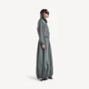 Damen-Jacke mit hohem Kragen in Elefantengrau