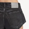 Damen-Minishorts in Marineblau/Schwarz, überfärbt Damen-Minishorts in Marineblau/Schwarz, überfärbt