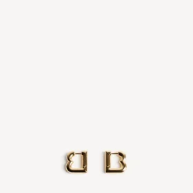 Damen-Ohrringe „b xs“ in glänzendem Gold