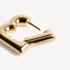 Damen-Ohrringe „b xs“ in glänzendem Gold