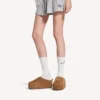 Damen-Pantolette „Alaska Soft“ mit Plateau in Braun/Weiß