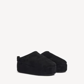 Damen-Pantolette „Alaska Soft“ mit Plateau in Schwarz
