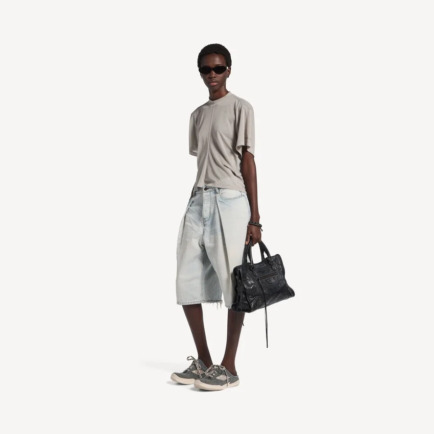 Damen-Pantoletten „Hamptons“ aus Denim in Blau/Creme Damen-Pantoletten „Hamptons“ aus Denim in Blau/Creme