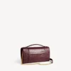 Damen-Pochette in Hourglass-Form mit Kette in dunklem Burgunderrot Damen-Pochette in Hourglass-Form mit Kette in dunklem Burgunderrot