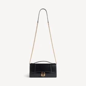 Damen-Pochette in Hourglass-Form mit Kette  in Schwarz