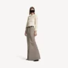 Damen-Pullover mit Rundhalsausschnitt in Creme
