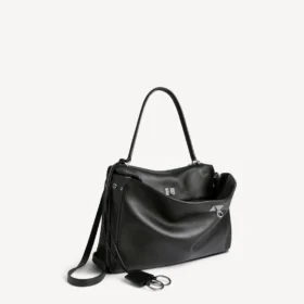Damen-Rodeo-Handtasche, mittelgroß, in Schwarz