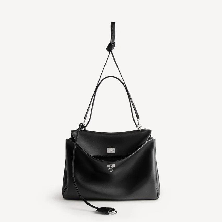 Damen-Rodeo-Handtasche, mittelgroß, in Schwarz Damen-Rodeo-Handtasche, mittelgroß, in Schwarz