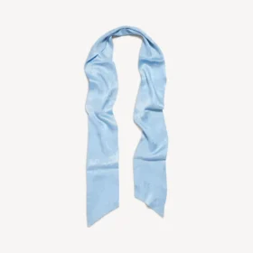 Damen-Schal in Babyblau, gewaschen und im Crayon-Look