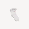 Damen-Schleifensocken in Weiß/Rosa Damen-Schleifensocken in Weiß/Rosa