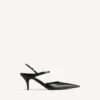 Damen-Slingback „Avenue Bow“ in Schwarz/Silber Damen-Slingback „Avenue Bow“ in Schwarz/Silber