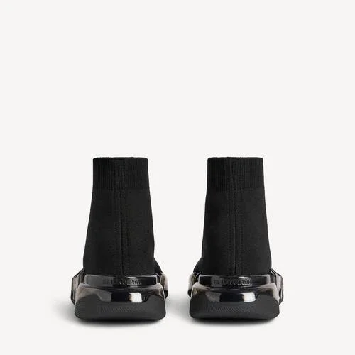 Damen-Sneaker „Speed 2.0“ mit vollständig transparenter Sohle aus recyceltem Strick in Schwarz Damen-Sneaker „Speed 2.0“ mit vollständig transparenter Sohle aus recyceltem Strick in Schwarz