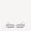 Damen-Sonnenbrille „Gossip Rectangle M“ in Silber Damen-Sonnenbrille „Gossip Rectangle M“ in Silber