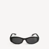 Damen-Sonnenbrille „Nova“ in ovaler Form, schwarz Damen-Sonnenbrille „Nova“ in ovaler Form, schwarz