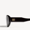 Damen-Sonnenbrille „Nova“ in ovaler Form, schwarz Damen-Sonnenbrille „Nova“ in ovaler Form, schwarz