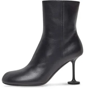 Damen-Stiefel 90 mm „Schwarzes Leder“ 701937WBCR01000