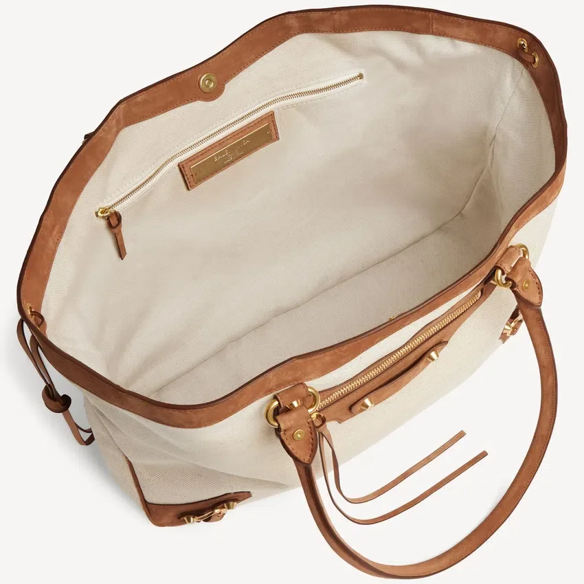 Damen-Strandtasche „Le City“ in Mittelgröße, beige/camel Damen-Strandtasche „Le City“ in Mittelgröße, beige/camel