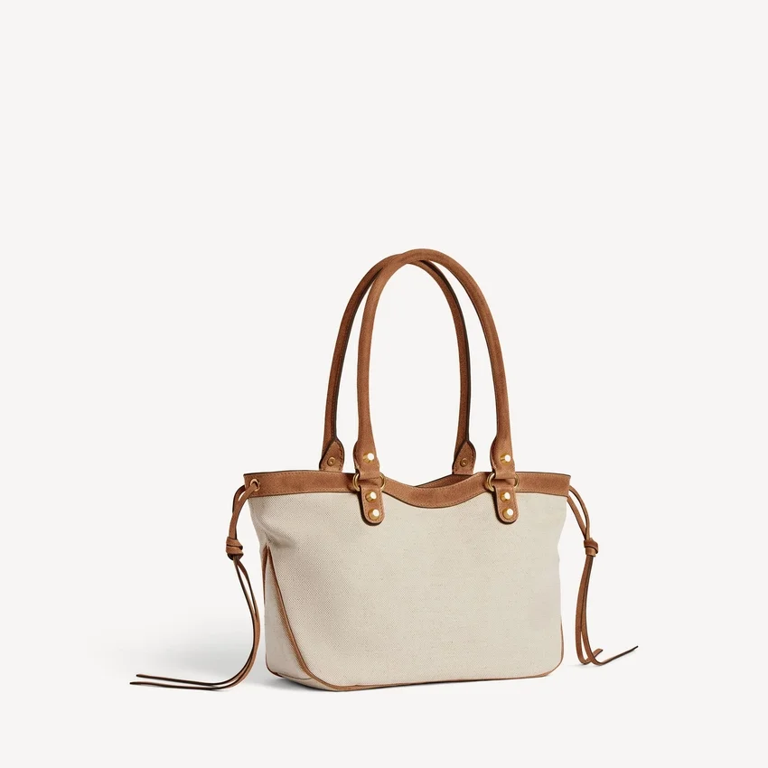 Damen-Strandtasche „Le City“ klein in Beige/Camel Damen-Strandtasche „Le City“ klein in Beige/Camel