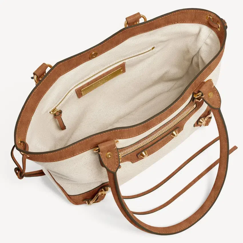 Damen-Strandtasche „Le City“ klein in Beige/Camel Damen-Strandtasche „Le City“ klein in Beige/Camel
