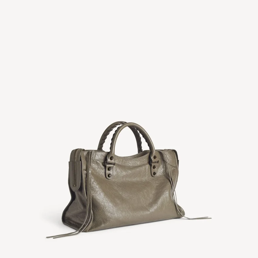 Damen-Tasche „Le City“ in Mittelgröße, in Armeegrün Damen-Tasche „Le City“ in Mittelgröße, in Armeegrün