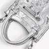 Damen-Tasche „Le City Tote“ mit Handyhalter in Silber Damen-Tasche „Le City Tote“ mit Handyhalter in Silber