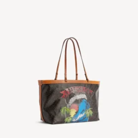 Damen-Tasche „Select“ in Mittelgröße, schwarz/rot
