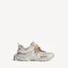 Damen-Track-Sneaker mit Schnürung in Taupe/Gelb/Lila/Braun/Schwarz Damen-Track-Sneaker mit Schnürung in Taupe/Gelb/Lila/Braun/Schwarz