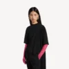 Damen-Trainings-T-Shirt in Schwarz Damen-Trainings-T-Shirt in Schwarz