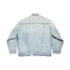 Denim-Größenaufkleber-Jacke „Blue“ 767947TDW144016