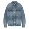Denim-Jacke mit Knopfleiste und Bleach-Effekt „Blue“ 724651THW254245