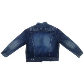 Denim-Jacke mit Logo auf der Rückseite „Blue“ 557351TBP484009