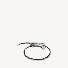 DIY-Reißverschluss-Armband in glänzendem Silber/Antiksilber/Schwarz
