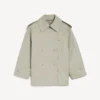 Doppelreihiger Damen-Trenchcoat in Hellbeige