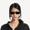 Dynasty Sonnenbrille in rechteckiger Form, schwarz Dynasty Sonnenbrille in rechteckiger Form, schwarz