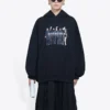 Echtes Balenciaga Large Fit Schwarz 620947TIVA21000