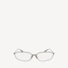 Editorial ovale Sonnenbrille in Silber Editorial ovale Sonnenbrille in Silber