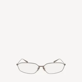 Editorial ovale Sonnenbrille in Silber