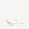 Editorial ovale Sonnenbrille in Silber Editorial ovale Sonnenbrille in Silber