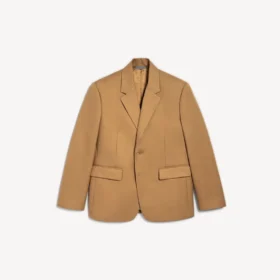 Einreihige Herrenjacke in normaler Passform in Camel