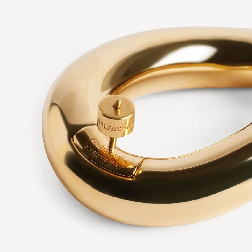 Eisa Ellipse-Ohrringe für Damen in glänzendem Gold Eisa Ellipse-Ohrringe für Damen in glänzendem Gold