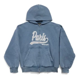 Enjoy Paris Full-Zip-Hoodie, Regular Fit „Faded Blue“ 803264TRVL99340