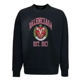 Est. 1917 Sweatshirt mit Rundhalsausschnitt und College-Logo-Print „Schwarz“ 676629TLV901076